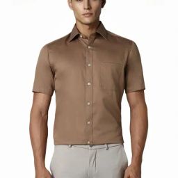 Louis Philippe Brown Regular Fit Shirt-image-86