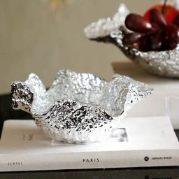 INV Home Silver Glass Rouhi Small Serving Bowl-28