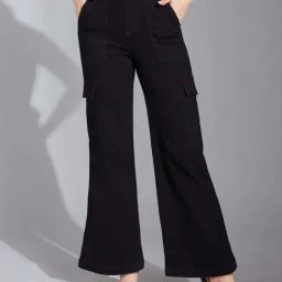Life With Pockets Black Plain High-Rise Jeans-image-47