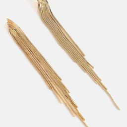 Sohi Gold Plated Long Dangle Earrings-30