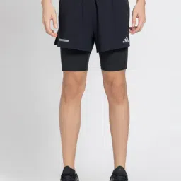adidas Ultimate 2-In-1 Black Regular Fit Sports Shorts-image-2