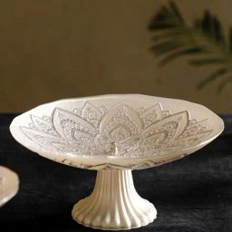 INV Home White Glass Alyona Cake Stand-31