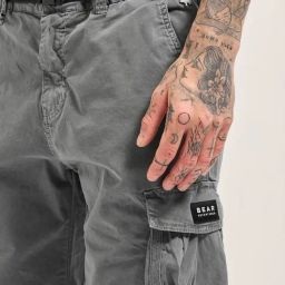 The Bear House Grey Regular Fit Solid Shorts image 5