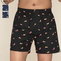 XYXX Multicolored Cotton Relaxed Fit Printed Boxers - Pack Of 3-image-82