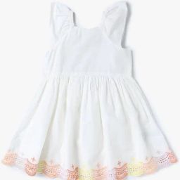 GAP Girls White Cotton Cut Work Dress-image-97