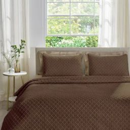 DDECOR Live beautiful Geometric Zinnia Cocoa Brown 210 TC Cotton Comforters - Set of 3-8