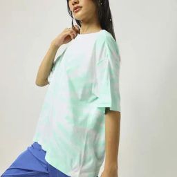 Bewakoof Green & White Tie & Dye T-Shirt-image-66