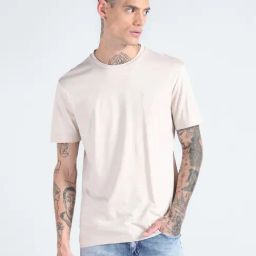 Calvin Klein Beige Cotton Regular Fit T-Shirt-picture-21