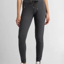 Van Heusen Grey Textured Mid Rise Joggers-image-10