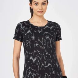 Ajile by Pantaloons Black Cotton Printed T-Shirt-16