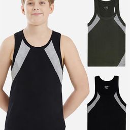 Bodycare Kids Boys Pack Of 2 Soft Breathable Cotton Rib Vests KGA2019AE-80-image-57