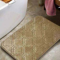 Bianca Luxor-Mf Beige Memory Foam 2000 GSM Anti Slip Bath Mat-image-10