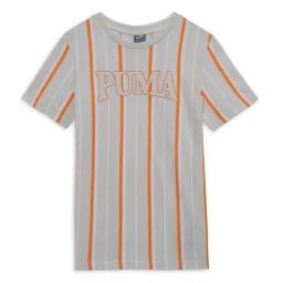Puma Kids Alpine Snow & Orange Cotton Striped T-Shirt-image-92
