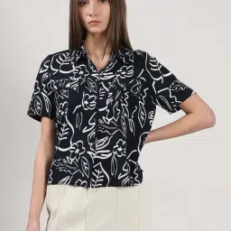 Vero Moda Blue Regular Fit Printed Shirt-image-50