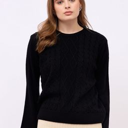 Styli Women Cable Knit Pullover-44