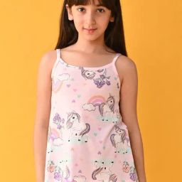 Anthrilo Girls Pink Unicorn Summer Strappy Top-image-45