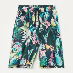 Fame Forever by Lifestyle Kids Navy Printed Regular Fit Shorts-image-31