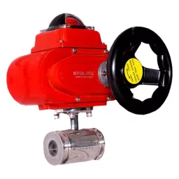 STOLZEL 1.97 inch, 50 mm, CF8 On-Off Type Electrical Actuated 3 Way Pharma Ball Valve TC End-picture-10