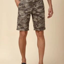 Allen Solly Green Slim Fit Printed Shorts-picture-41