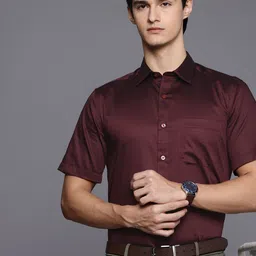 Louis Philippe Classic Fit Floral Printed Pure Cotton Formal Shirt-picture-39