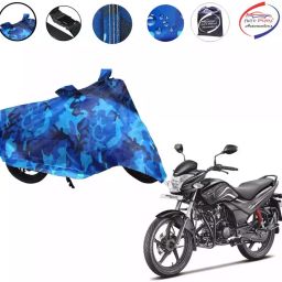 Auto Pearl Polyester Waterproof Two Wheeler Cover for Hero MotoCorp Passion Pro,(Ocean Blue)-image-26