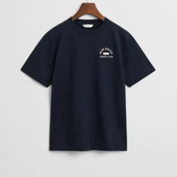 Gant Boys Blue Cotton Printed T-Shirt-image-30