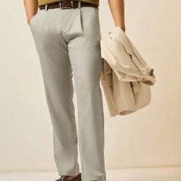 The Bear House Green Regular Fit Solid Trousers-image-35