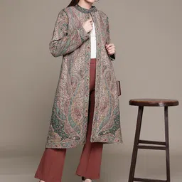 Ritu Kumar Women Printed Longline Overcoat-50