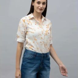 PURYS Off White Printed Shirt-image-81