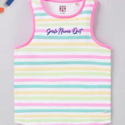 Ed-a-Mamma Kids White Striped Tank Top-picture-18