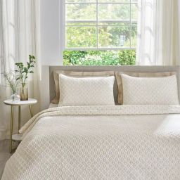 DDECOR Live beautiful Geometric Zinnia Marshmallow 210 TC Cotton Comforters - Set of 3-11