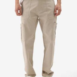 The Souled Store Beige Straight Fit Cargo Jeans-image-54