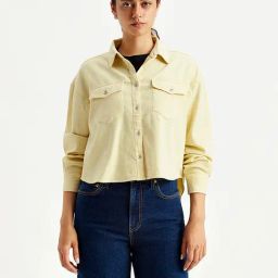 Levi's Light Yellow Denim Shirt-image-98
