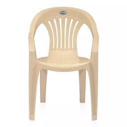 Nilkamal CHR 2101 Plastic Monobloc with Arm Chair, Marble Beige-image-46