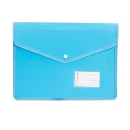 Worldone A4 Size Plain Assorted Colors Polypropylene Flexi Document Bag with Snap Button, DC217 A4 image 2