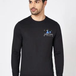 People By Pantaloons Black Regular Fit Printed Sweatshirt-image-99