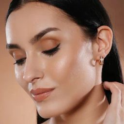 Aatmana Rose Gold Plated Statement American Diamond Studded Hoop Earrings for Women-29