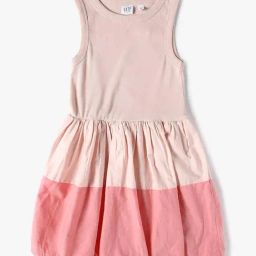 GAP Girls Pink Cotton Color Block Dress-image-19