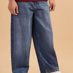 WROGN Men Comfort Mid-Rise Low Distress Heavy Fade Jeans-picture-10