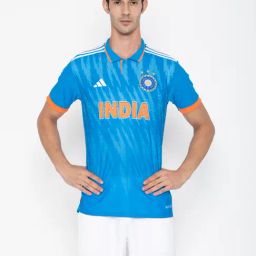 Adidas India Cricket ODI Jersey Men - Blue-image-70