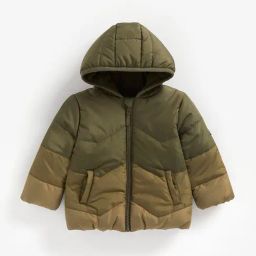 Mothercare Kids Olive Color Block Full Sleeves Padded Jacket-image-40
