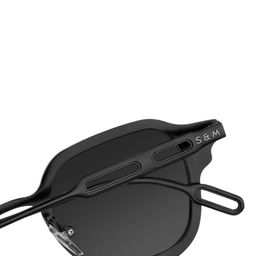 SAM & MARSHALL Unisex Square Sunglasses with UV Protected Lens DAVID_BLACK_2637 image 4