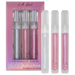 L.A. Girl Smile In Sparkles BeauPhoria Holographic Lipgloss Set - Pack Of 3-25