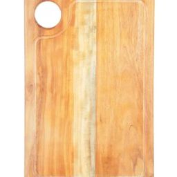 borosil ?Borosil ?Brown Neem Wood Rectangular Chopping Board (10 mm) image 2