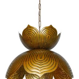 FOS LIGHTING Auspicious Renge Lotus 24 Inch Pendant Light Antique Brass Finish-image-84
