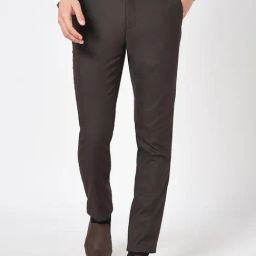 Byford By Pantaloons Brown Slim Fit Trousers-picture-9