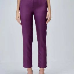 SALT Attire Purple Plain Trousers-image-78