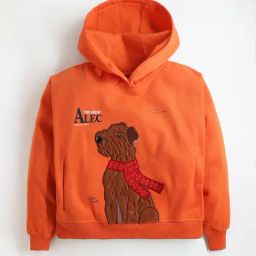 Cherry Crumble By Nitt Hyman Kids Orange Applique Full Sleeves Sweatshirt-image-91