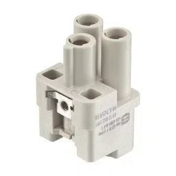 Harting Heavy Duty Connector Inserts / Modules HEAVY DUTY INSERT, RCPT, 3Contacts, 10MM2, 09120023151-27