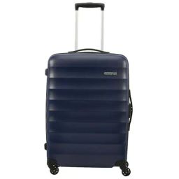 American Tourister Barcelona Blue Textured Hard Large Trolley Bag - 55 cm-image-94